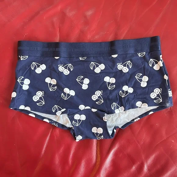 Pink cotton logo Boyshort panties 5 piece size large - Picture 7 of 8